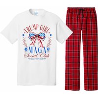 Trump Girl 45 47 Maga Est 2024 Social Club Happy 4th Of July Pajama Set