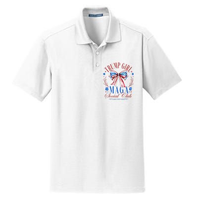 Trump Girl 45 47 Maga Est 2024 Social Club Happy 4th Of July Dry Zone Grid Polo