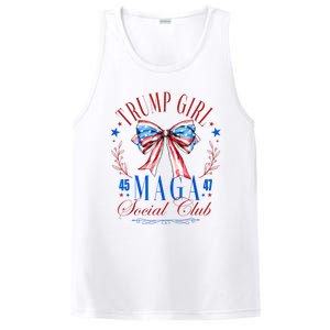 Trump Girl 45 47 Maga Est 2024 Social Club Happy 4th Of July PosiCharge Competitor Tank