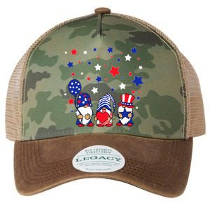 Three Gnomes 4th Of July Red White and Blue Legacy Tie Dye Trucker Hat