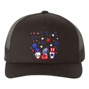 Three Gnomes 4th Of July Red White and Blue Yupoong Adult 5-Panel Trucker Hat