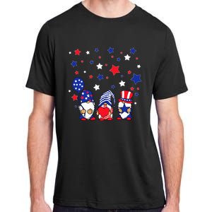 Three Gnomes 4th Of July Red White and Blue Adult ChromaSoft Performance T-Shirt