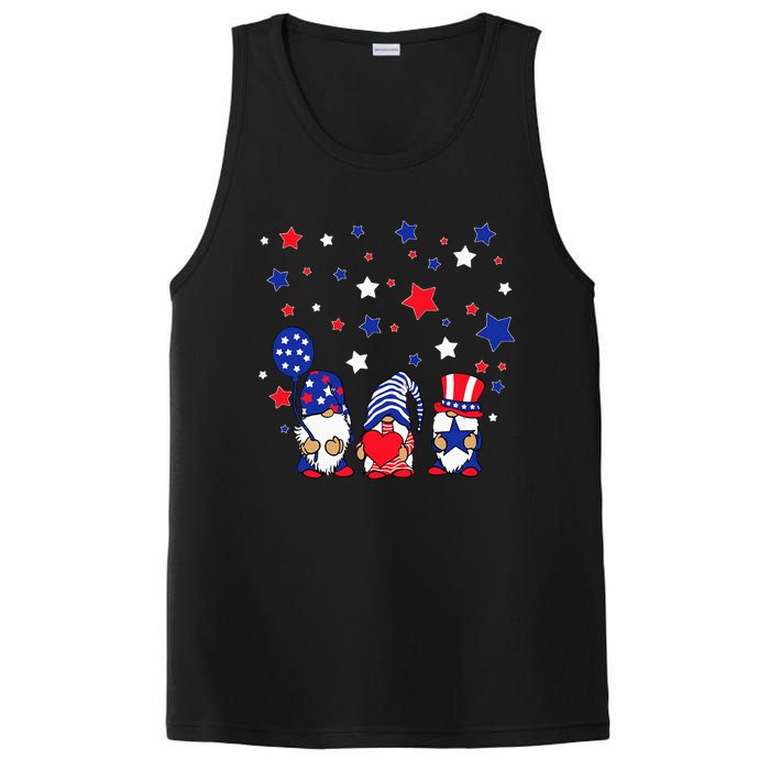 Three Gnomes 4th Of July Red White and Blue PosiCharge Competitor Tank