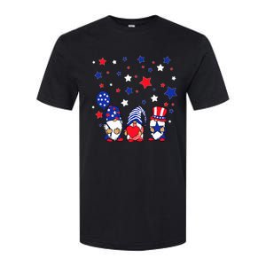 Three Gnomes 4th Of July Red White and Blue Softstyle CVC T-Shirt