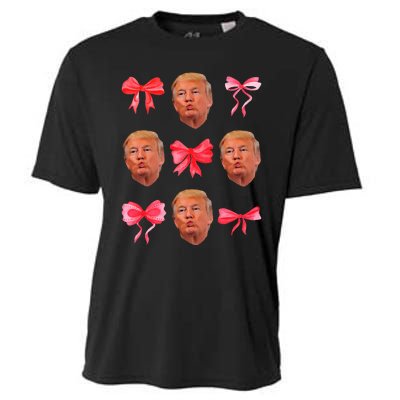 Trump Girl 47 President Maga Coquette Bow Girly Cooling Performance Crew T-Shirt