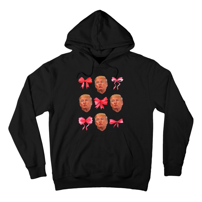 Trump Girl 47 President Maga Coquette Bow Girly Hoodie