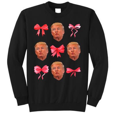 Trump Girl 47 President Maga Coquette Bow Girly Sweatshirt