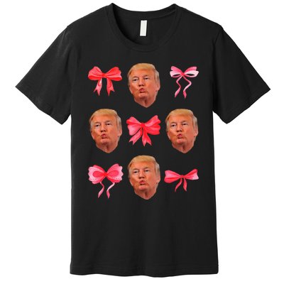 Trump Girl 47 President Maga Coquette Bow Girly Premium T-Shirt