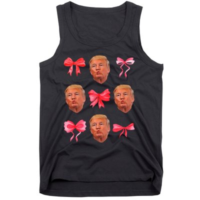 Trump Girl 47 President Maga Coquette Bow Girly Tank Top