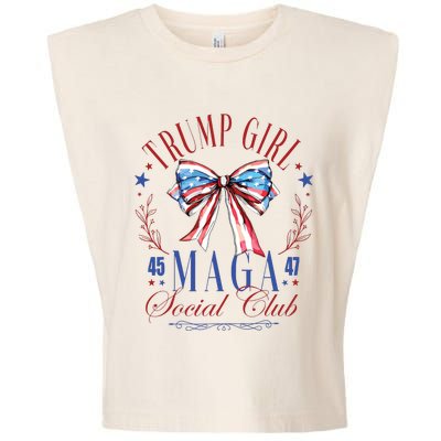 Trump Girl 45 47 Maga Est 2024 Social Club Garment-Dyed Women's Muscle Tee