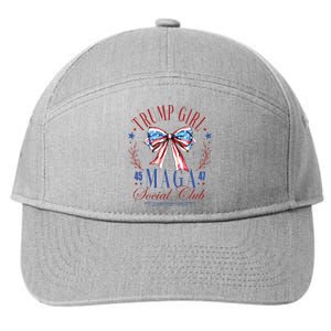 Trump Girl 45 47 Maga Est 2024 Social Club 7-Panel Snapback Hat