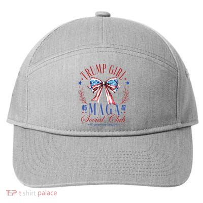 Trump Girl 45 47 Maga Est 2024 Social Club 7-Panel Snapback Hat