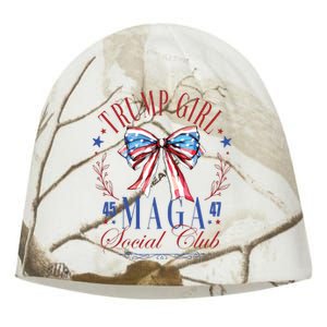 Trump Girl 45 47 Maga Est 2024 Social Club Kati - Camo Knit Beanie