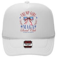 Trump Girl 45 47 Maga Est 2024 Social Club High Crown Mesh Back Trucker Hat