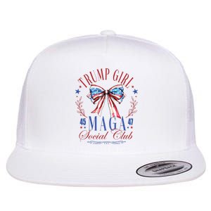 Trump Girl 45 47 Maga Est 2024 Social Club Flat Bill Trucker Hat