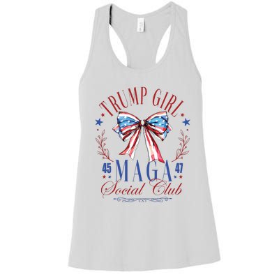 Trump Girl 45 47 Maga Est 2024 Social Club Women's Racerback Tank