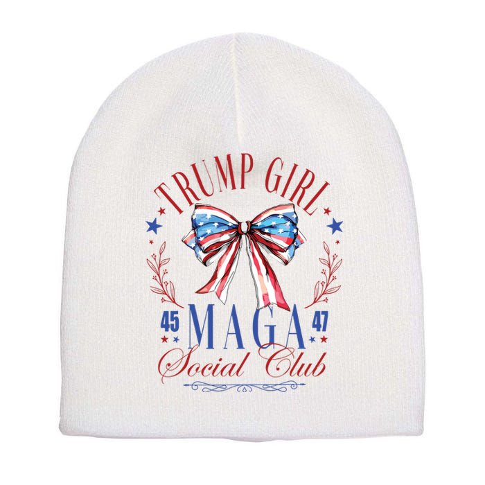 Trump Girl 45 47 Maga Est 2024 Social Club Short Acrylic Beanie