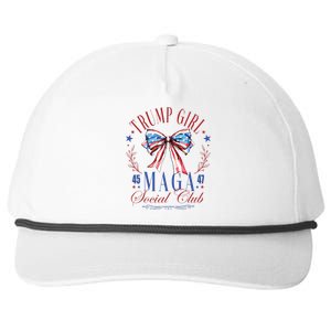 Trump Girl 45 47 Maga Est 2024 Social Club Snapback Five-Panel Rope Hat