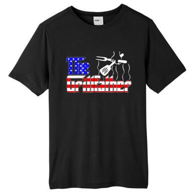 The Grill-father 4th Of July Funny Grilling BBQ American Dad Tall Fusion ChromaSoft Performance T-Shirt