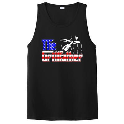 The Grill-father 4th Of July Funny Grilling BBQ American Dad PosiCharge Competitor Tank