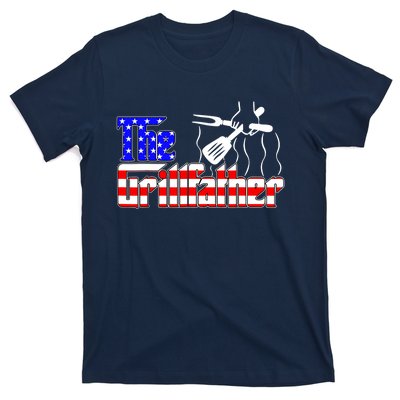 The Grill-father 4th Of July Funny Grilling BBQ American Dad T-Shirt