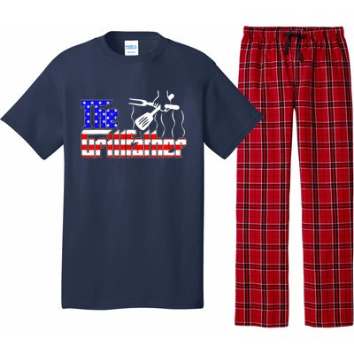 The Grill-father 4th Of July Funny Grilling BBQ American Dad Pajama Set