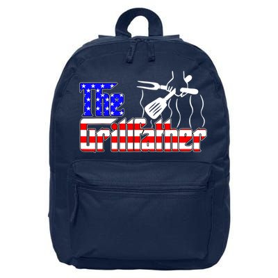 The Grill-father 4th Of July Funny Grilling BBQ American Dad 16 in Basic Backpack