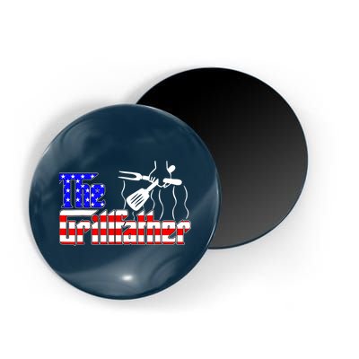 The Grill-father 4th Of July Funny Grilling BBQ American Dad Magnet