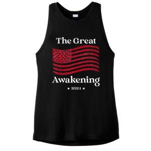 The Great Awakening 2024 Election Usa Flag Ladies PosiCharge Tri-Blend Wicking Tank