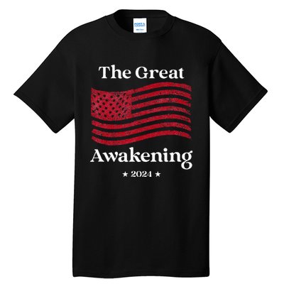 The Great Awakening 2024 Election Usa Flag Tall T-Shirt