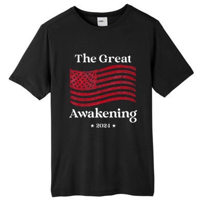 The Great Awakening 2024 Election Usa Flag Tall Fusion ChromaSoft Performance T-Shirt