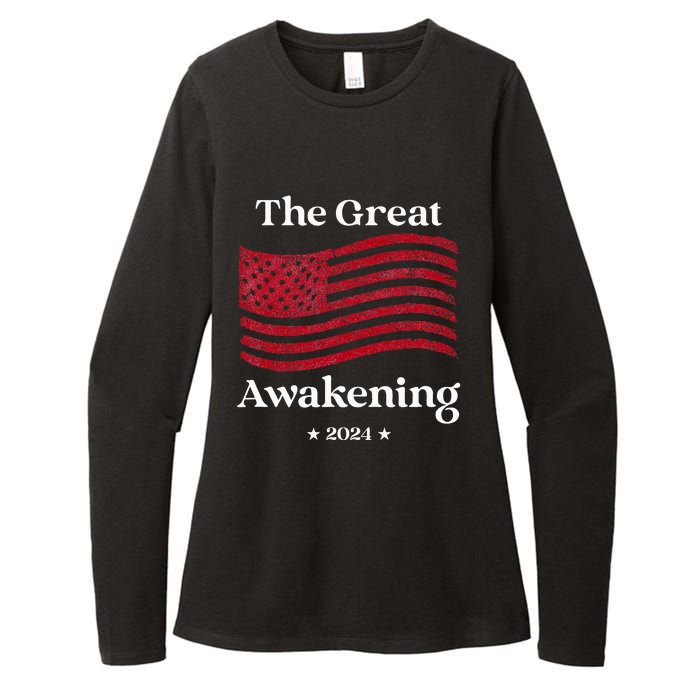 The Great Awakening 2024 Election Usa Flag Womens CVC Long Sleeve Shirt