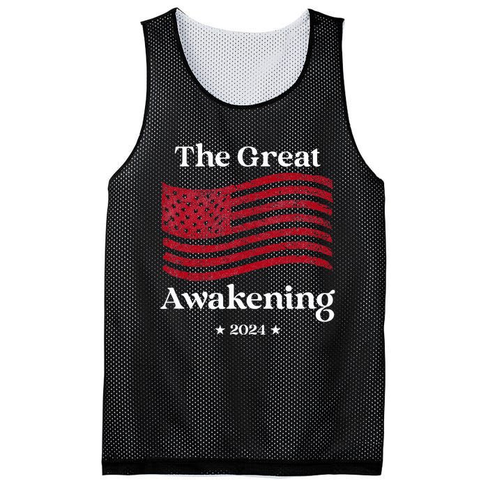 The Great Awakening 2024 Election Usa Flag Mesh Reversible Basketball Jersey Tank