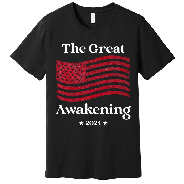 The Great Awakening 2024 Election Usa Flag Premium T-Shirt