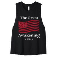 The Great Awakening 2024 Election Usa Flag Women's Racerback Cropped Tank