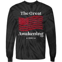 The Great Awakening 2024 Election Usa Flag Tie-Dye Long Sleeve Shirt