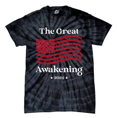 The Great Awakening 2024 Election Usa Flag Tie-Dye T-Shirt