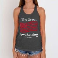 The Great Awakening 2024 Election Usa Flag Women's Knotted Racerback Tank