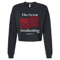 The Great Awakening 2024 Election Usa Flag Cropped Pullover Crew