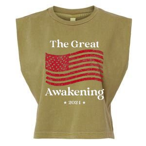 The Great Awakening 2024 Election Usa Flag Garment-Dyed Women's Muscle Tee