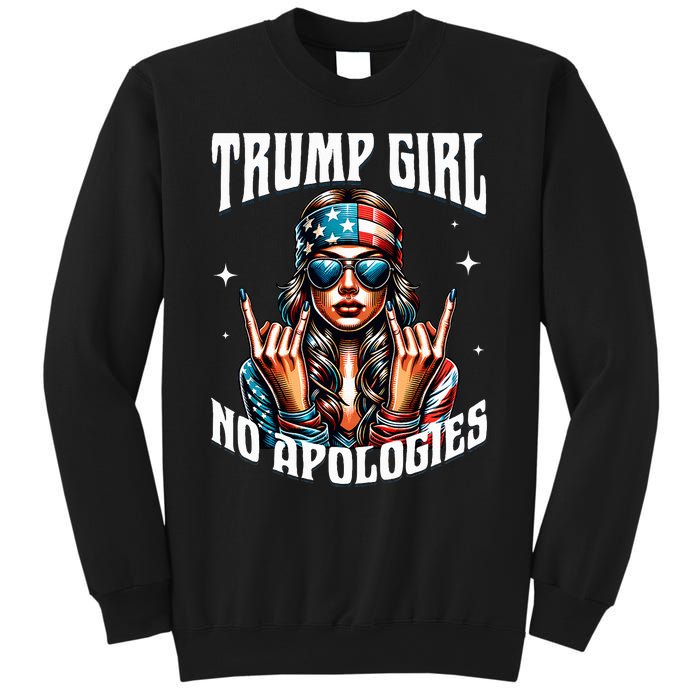 Trump Girl American Girl No Apologies 2024 Maga Sweatshirt