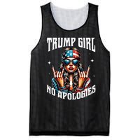 Trump Girl American Girl No Apologies 2024 Maga Mesh Reversible Basketball Jersey Tank