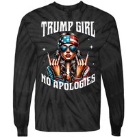 Trump Girl American Girl No Apologies 2024 Maga Tie-Dye Long Sleeve Shirt