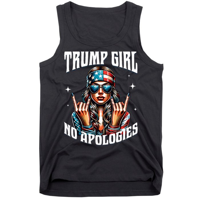 Trump Girl American Girl No Apologies 2024 Maga Tank Top