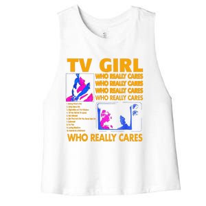 Tv Girl Album Frenchs Exit Gift Women's Racerback Cropped Tank