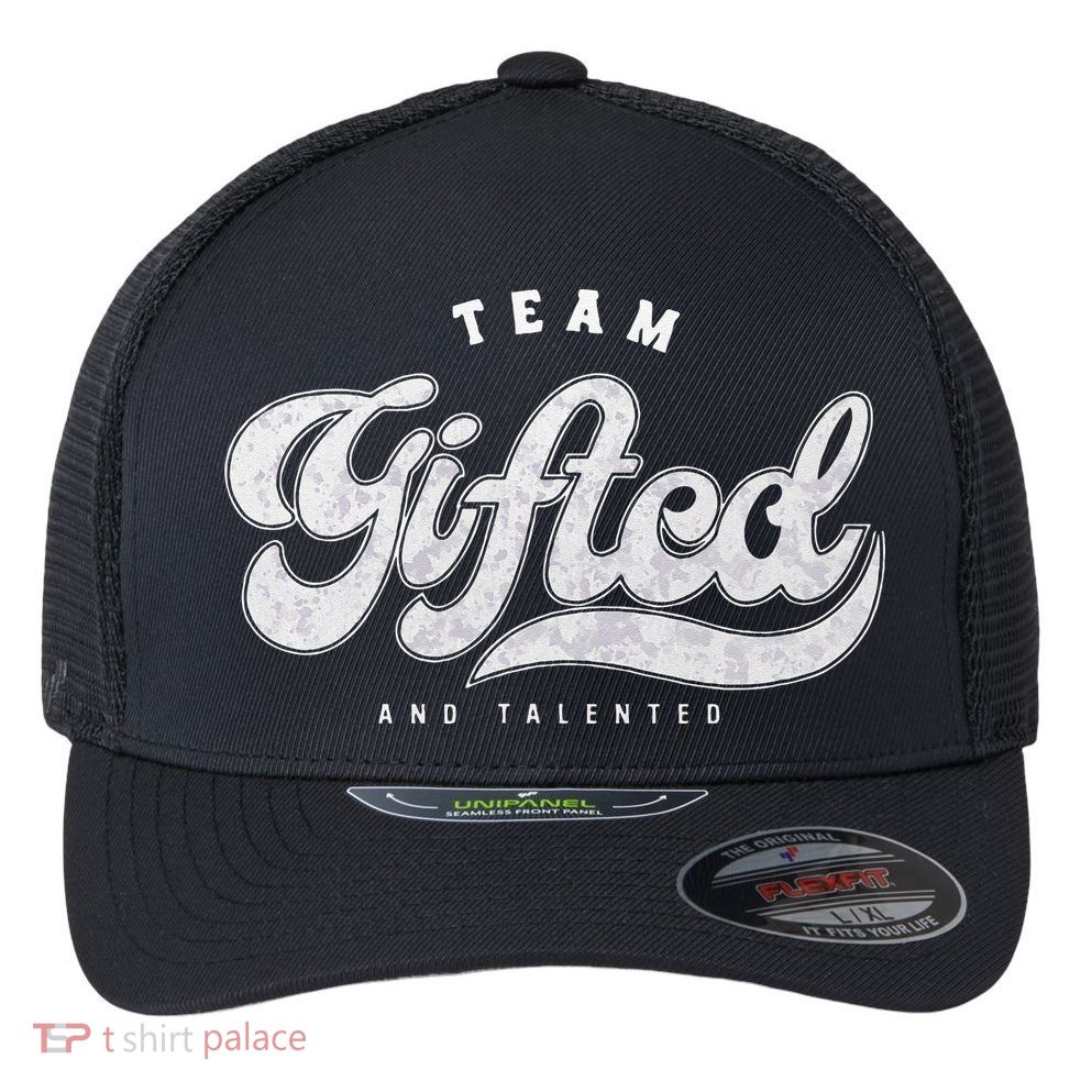 Team Gifted And Talented Exceptional Student Teacher Smart Flexfit Unipanel Trucker Cap