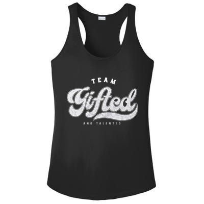 Team Gifted And Talented Exceptional Student Teacher Smart Ladies PosiCharge Competitor Racerback Tank