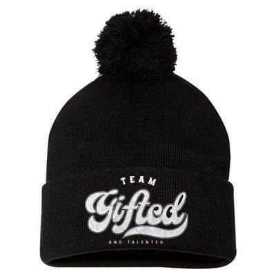 Team Gifted And Talented Exceptional Student Teacher Smart Pom Pom 12in Knit Beanie