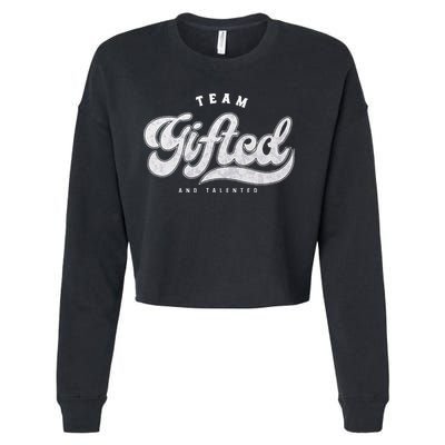 Team Gifted And Talented Exceptional Student Teacher Smart Cropped Pullover Crew