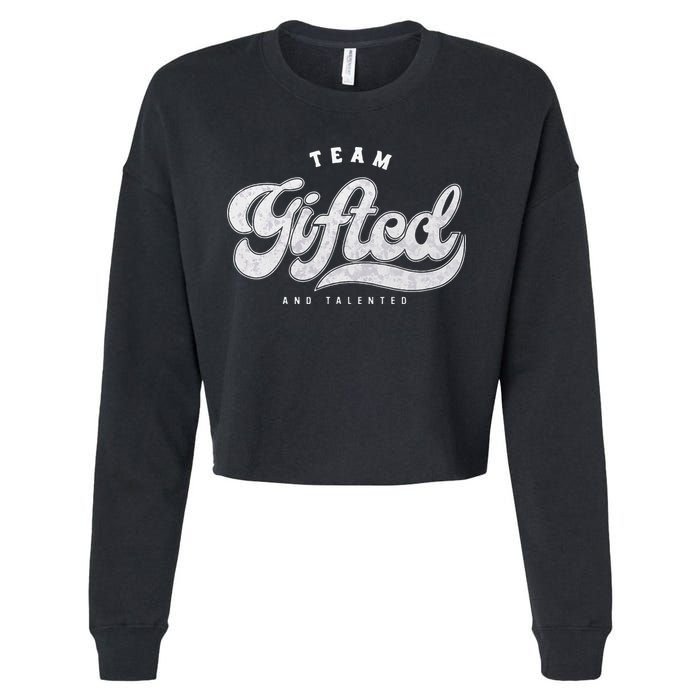 Team Gifted And Talented Exceptional Student Teacher Smart Cropped Pullover Crew